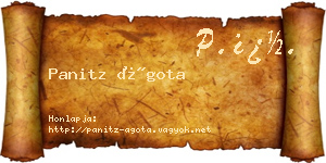 Panitz Ágota névjegykártya